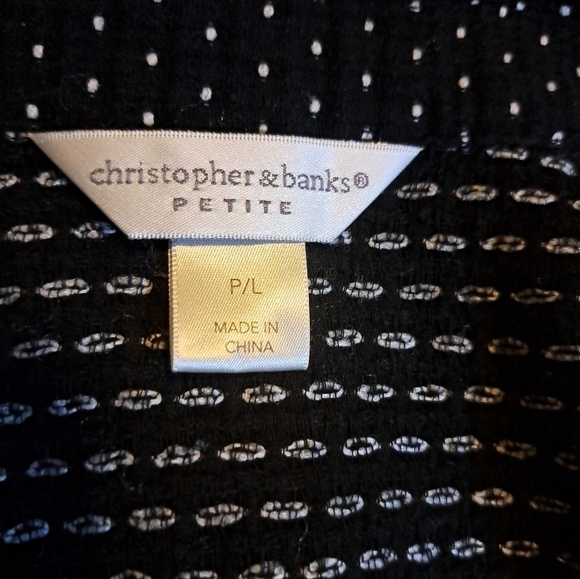 Christopher &Banks button up Polka-dot blouse size P/L - Picture 3 of 3